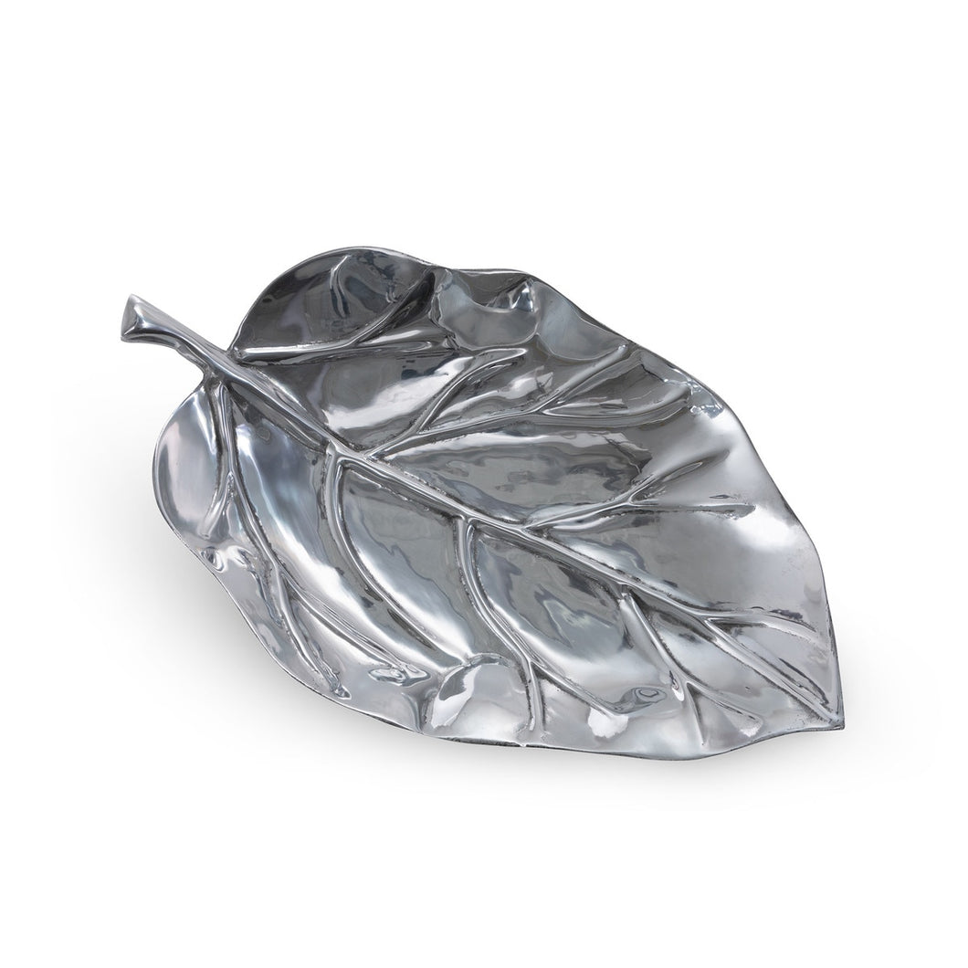 Park Hill Collection Catalpa Leaf Pewter Tray