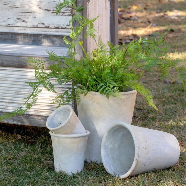 Load image into Gallery viewer, Park Hill Collection Distressed Concrete Tall Planter, Medium

