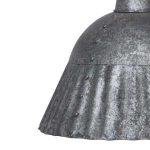 Park Hill Collection Fluted Galvanized Pendant Light Fixture