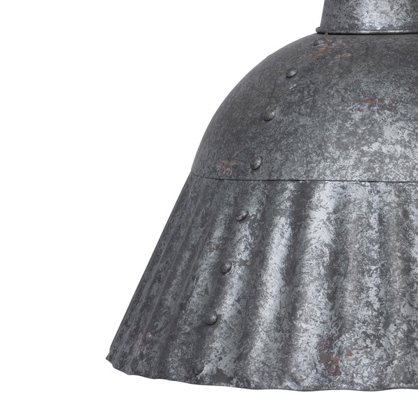 Load image into Gallery viewer, Park Hill Collection Fluted Galvanized Pendant Light Fixture
