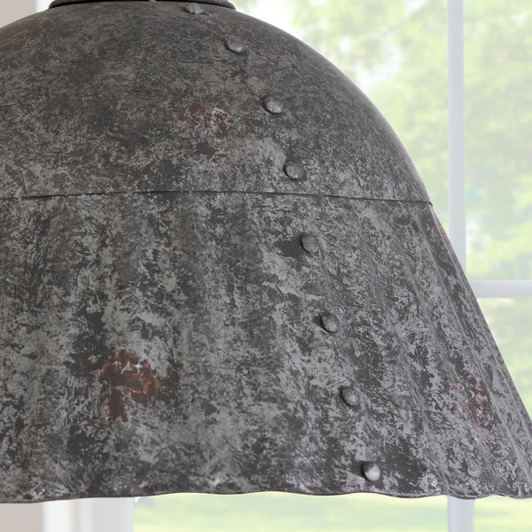 Load image into Gallery viewer, Park Hill Collection Fluted Galvanized Pendant Light Fixture
