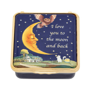 Halcyon Days I Love You To The Moon And Back - Enamel Box