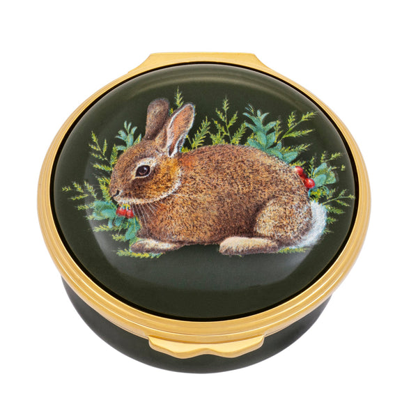 Load image into Gallery viewer, Halcyon Days &quot;Woodland Wildlife - Rabbit&quot; Enamel Box
