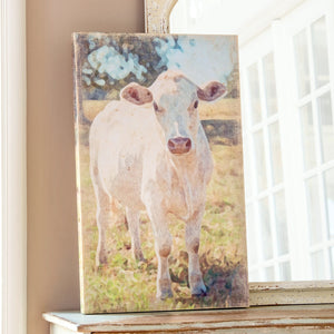 Park Hill Collection Charolais Cow Canvas Print