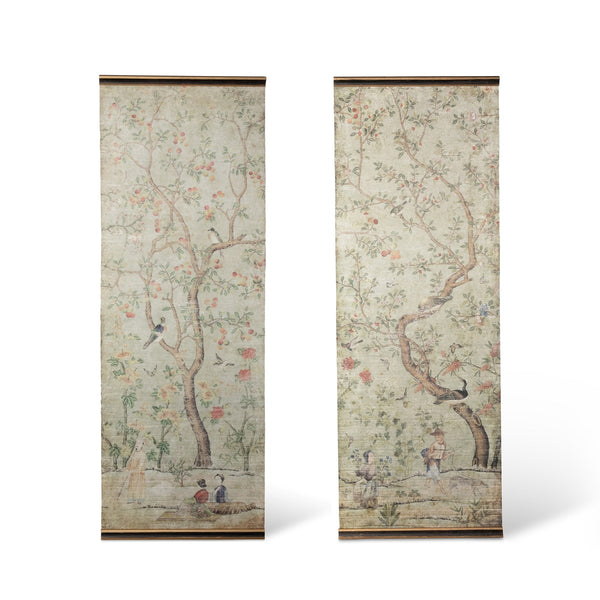 Load image into Gallery viewer, Park Hill Collection Chinoiserie Pattern Wall Hanging Pair, 2 Assorted Styles
