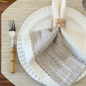 Bodrum Linens Grasscloth - Easy Care Placemats - Set of 4