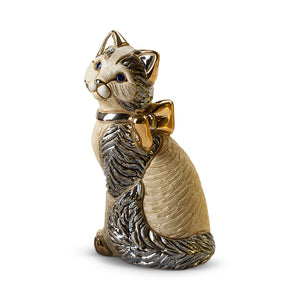 De Rosa Collections Cat With Ribbon Figurine