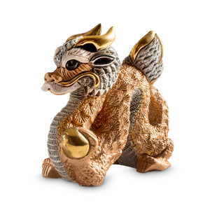 De Rosa Collections Copper Chinese Dragon Figurine