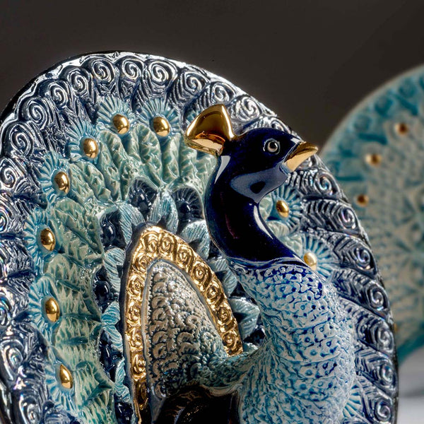 Load image into Gallery viewer, De Rosa Collections Blue Peacock Figurine
