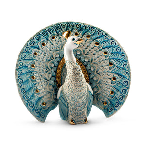 De Rosa Collections White Peacock Figurine