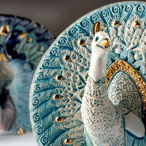 De Rosa Collections White Peacock Figurine