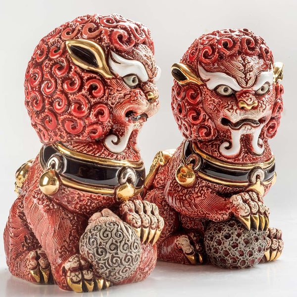 Load image into Gallery viewer, De Rosa Collections Red Foo Lioness Figurine

