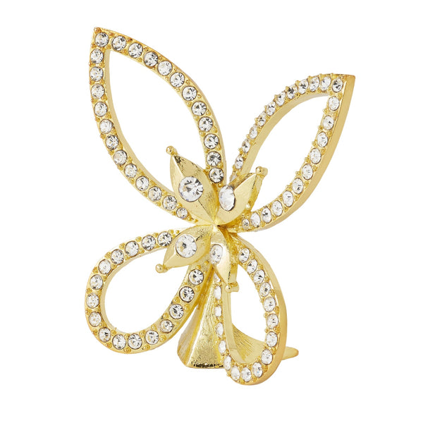 Load image into Gallery viewer, Olivia Riegel Gold Papillon Figurine with Crystals
