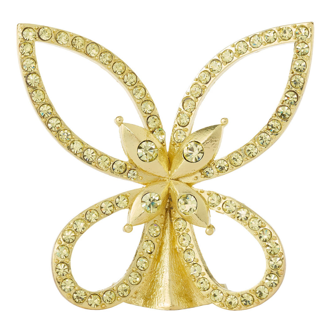 Olivia Riegel Gold Papillon Figurine with Jonquil Crystals