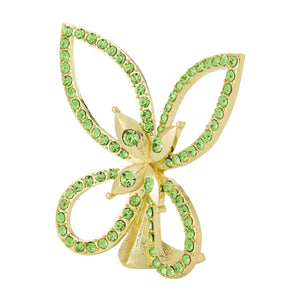 Olivia Riegel Gold Papillon Figurine with Peridot Crystals