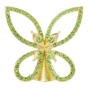Olivia Riegel Gold Papillon Figurine with Peridot Crystals