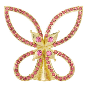 Olivia Riegel Gold Papillon Figurine with Rose Crystals