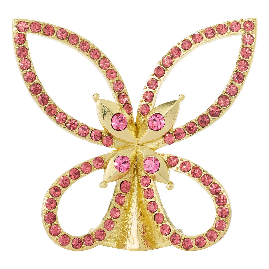 Olivia Riegel Gold Papillon Figurine with Rose Crystals