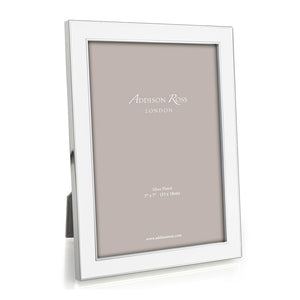 Addison Ross White Enamel & Silver Frame - 4 x 6 in