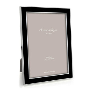 Addison Ross Black Enamel & Silver Frame - 5 x 7 in