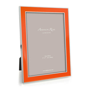Addison Ross Orange Enamel & Silver Frame - 5 x 7 in