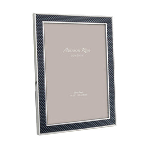 Addison Ross Grey Carbon Fibre & Silver 15mm Photo Frame - 8 x 10 in