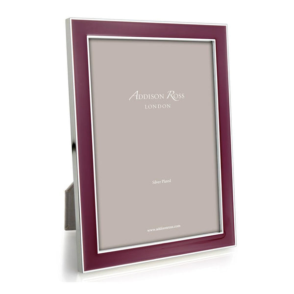 Load image into Gallery viewer, Addison Ross Plum Enamel &amp; Silver Frame - 5 x 7 in
