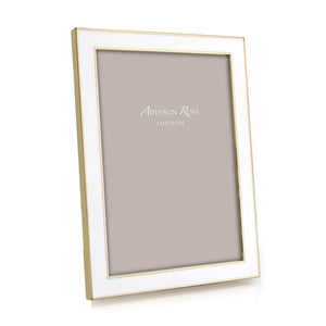 Addison Ross White Enamel & Gold Frame - 5 x 7 in