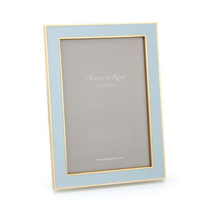 Addison Ross Powder Blue Enamel & Gold Frame - 5 x 7 in