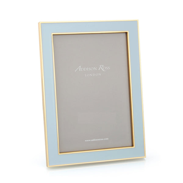 Load image into Gallery viewer, Addison Ross Powder Blue Enamel &amp; Gold Frame - 5 x 7 in
