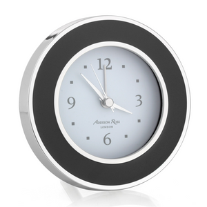 Addison Ross Black & Silver Alarm Clock