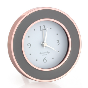 Addison Ross Rose Gold & Taupe Alarm Clock
