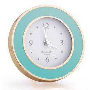 Addison Ross Turquoise Blue & Gold Alarm Clock