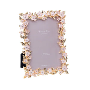 Addison Ross Gold & White Flower Frame - 5 x 7 in