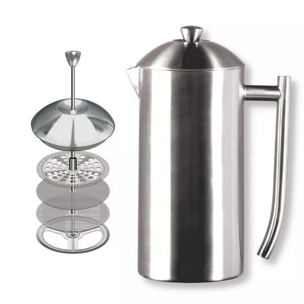 Load image into Gallery viewer, Frieling Double-Walled Stainless-Steel French Press Coffee Maker, Brushed Finish
