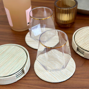 Bodrum Linens Grasscloth Coasters