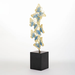 Olivia Riegel Blue Enamel Butterfly Sculpture