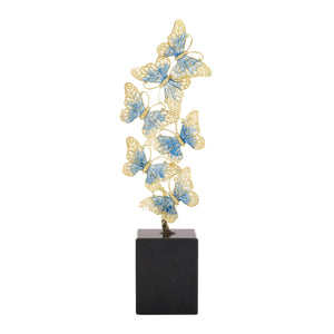 Olivia Riegel Blue Enamel Butterfly Sculpture