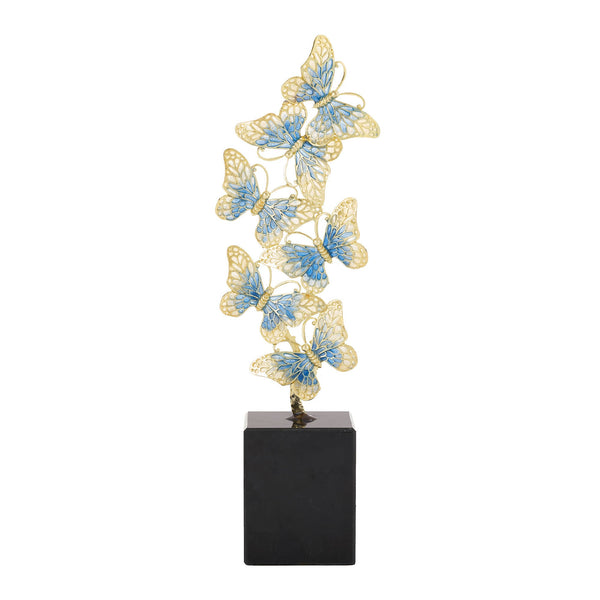 Load image into Gallery viewer, Olivia Riegel Blue Enamel Butterfly Sculpture
