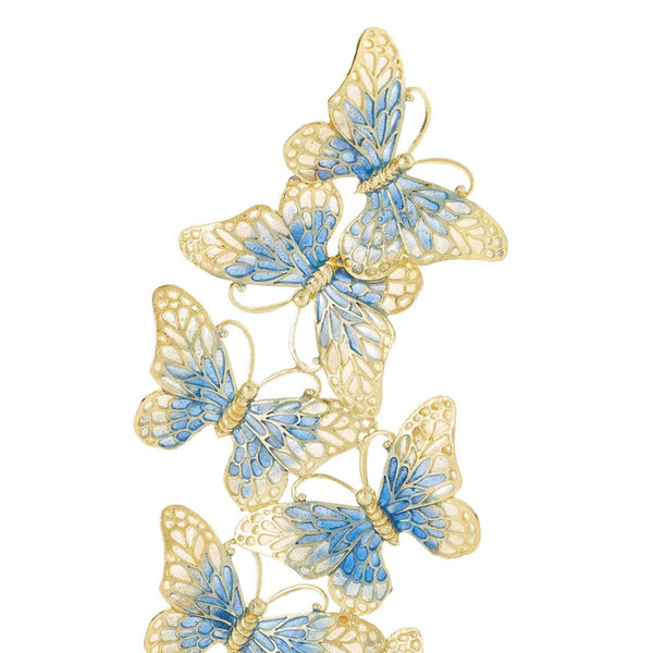 Load image into Gallery viewer, Olivia Riegel Blue Enamel Butterfly Sculpture

