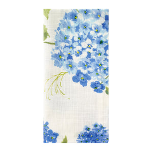 Bodrum Linens Hydrangea Blue Napkin - Linen Napkins - Set of 4