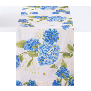 Bodrum Linens Hydrangea Blue Napkin - Linen Napkins - Set of 4