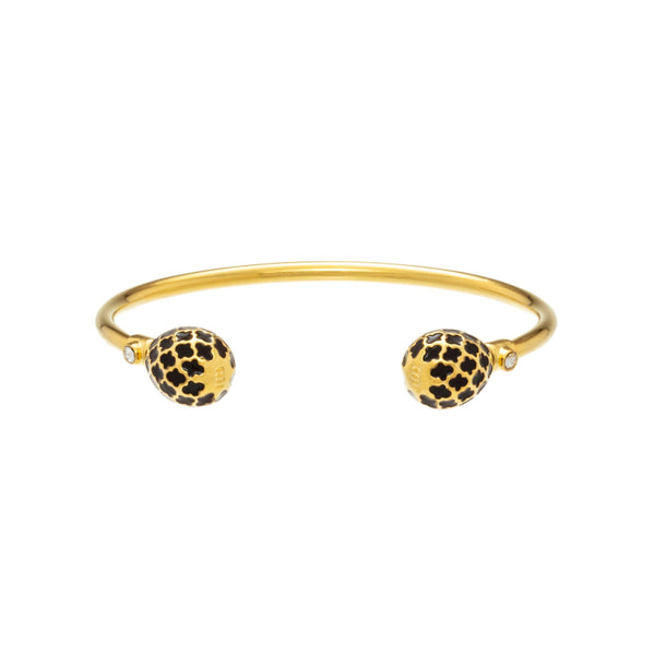 Load image into Gallery viewer, Halcyon Days Agama - Black - Gold - Torque Bangle
