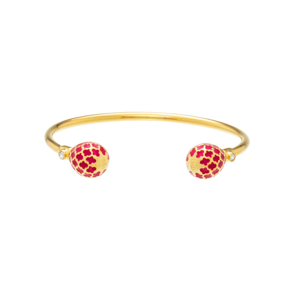Load image into Gallery viewer, Halcyon Days Agama - Pink Tourmaline - Gold - Torque Bangle
