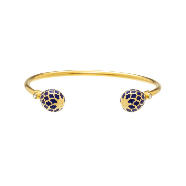 Load image into Gallery viewer, Halcyon Days Agama - Deep Cobalt - Gold - Torque Bangle
