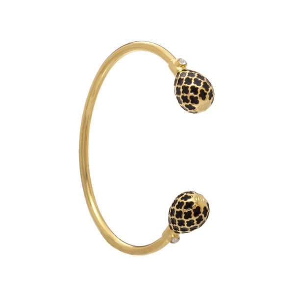 Load image into Gallery viewer, Halcyon Days Agama - Black - Gold - Torque Bangle
