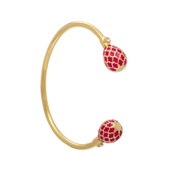 Load image into Gallery viewer, Halcyon Days Agama - Pink Tourmaline - Gold - Torque Bangle
