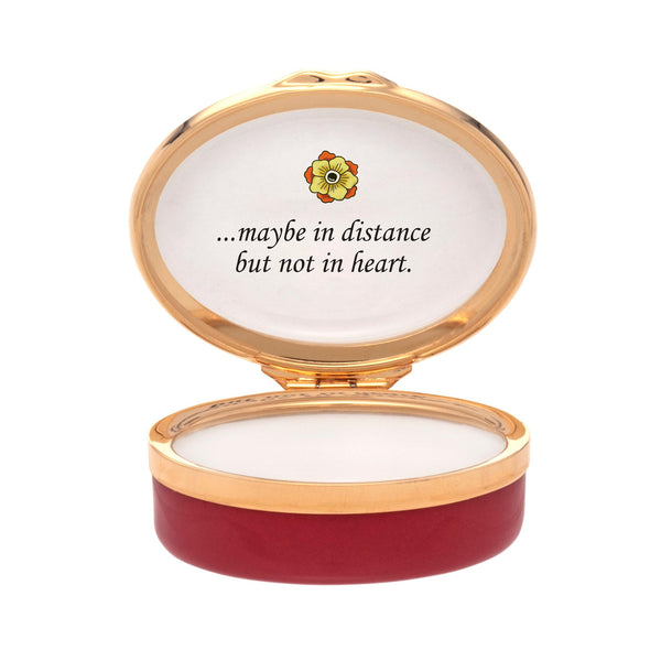 Load image into Gallery viewer, Halcyon Days &quot;True Friends Are Never Far Apart&quot; Enamel Box
