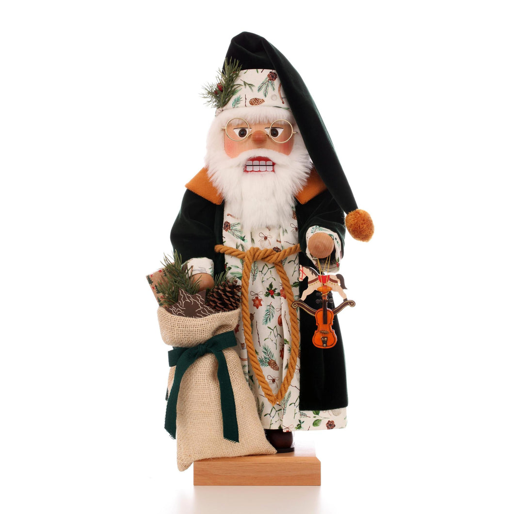 Christian Ulbricht Premium Nutcracker - Santa in a Green Robe - 19.3