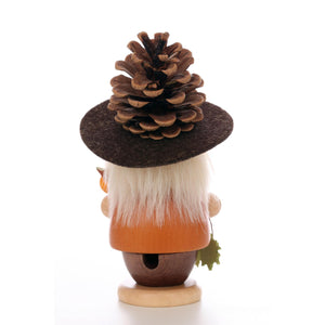 Christian Ulbricht Incense Burner - Smoker - Natural Pinecone Man With Bird - 5.75"H